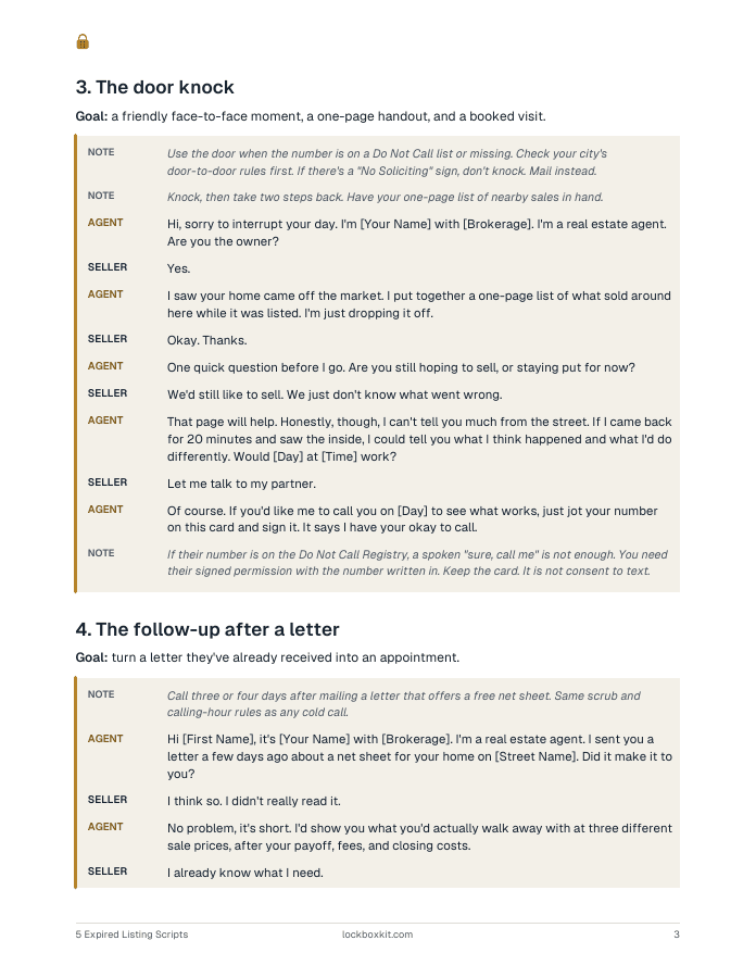 5 Expired Listing Scripts, page 3